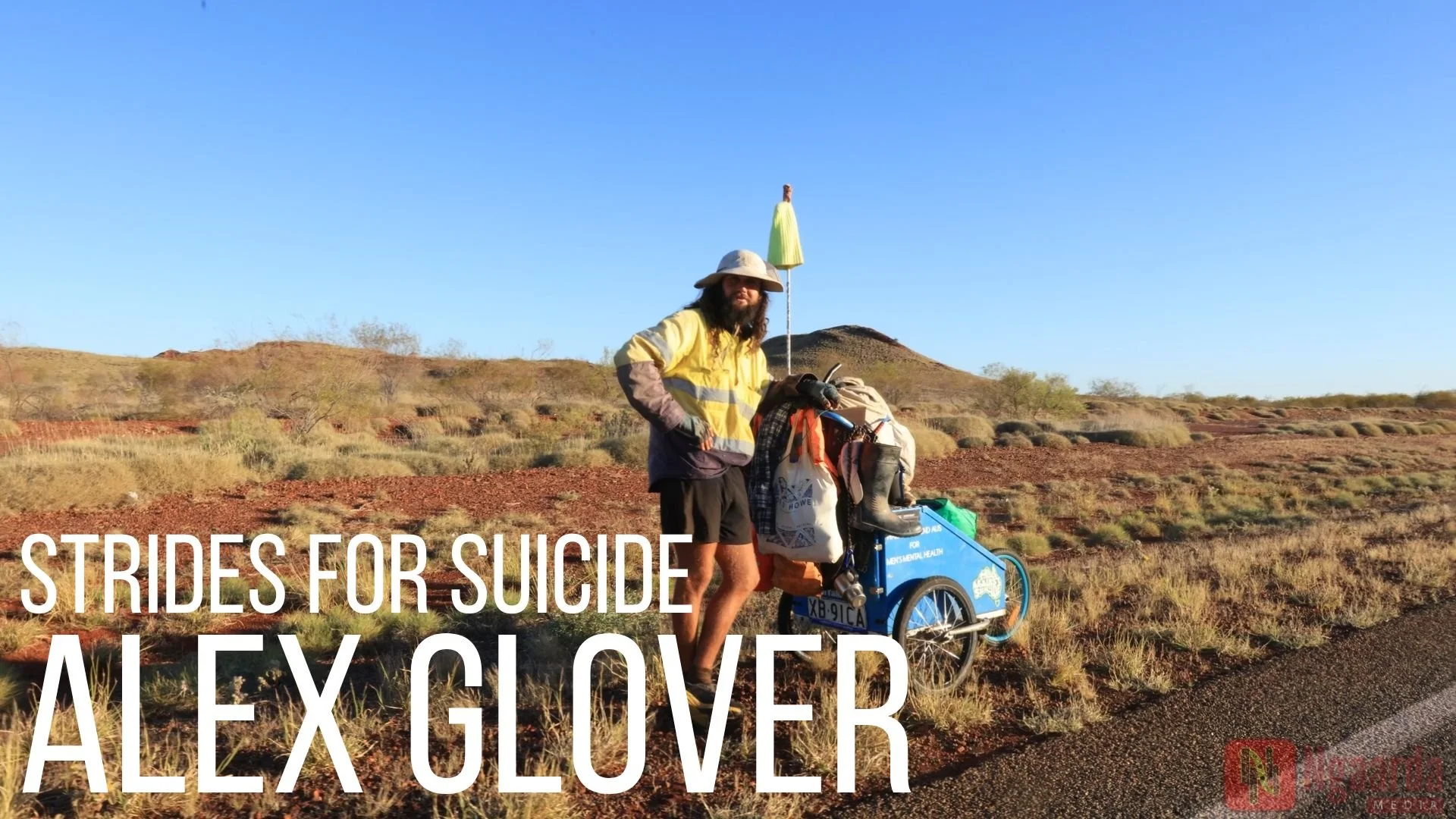 ALEX GLOVER IS WALKING UNSUPPORTED AROUND AUSTRALIA FOR MEN'S MENTAL HEALTH