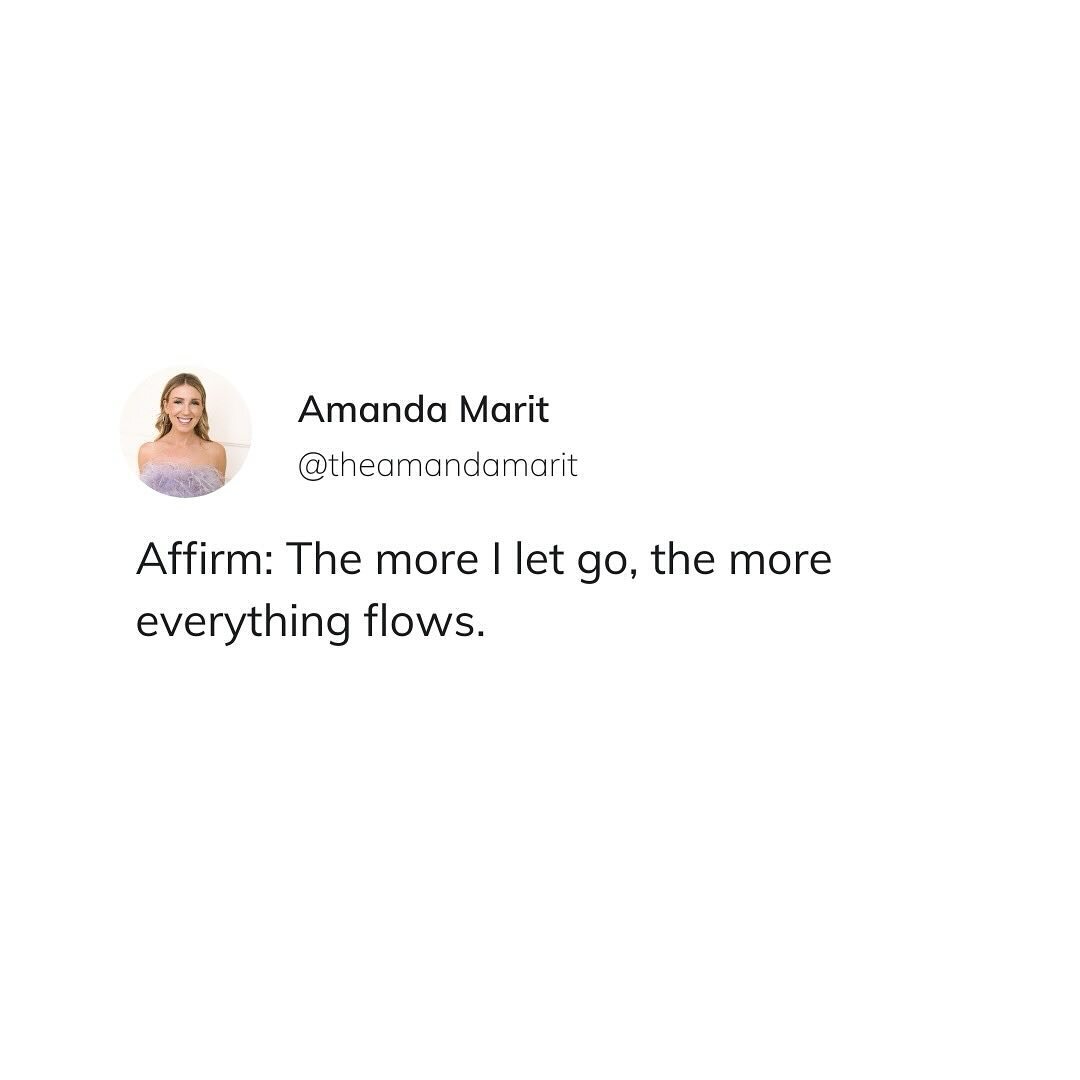 💖 Today&rsquo;s Morning Message: For my Type A overachievers. How much more can you let go!? In this season, the more you let go, the more the magic flows.
⠀⠀⠀⠀⠀⠀⠀⠀⠀
Let go of outcomes.
Let go of controlling.
Let go of being too rigid.
Let go of exp