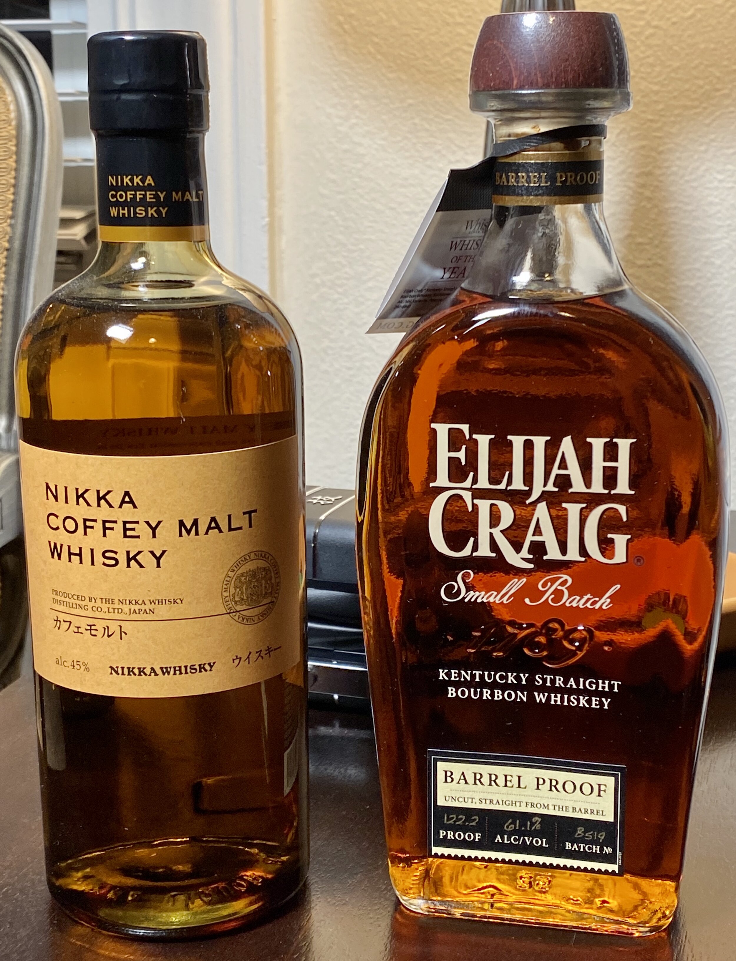 Nikka Coffey Malt Whisky & Elijah Craig Small Batch Bourbon