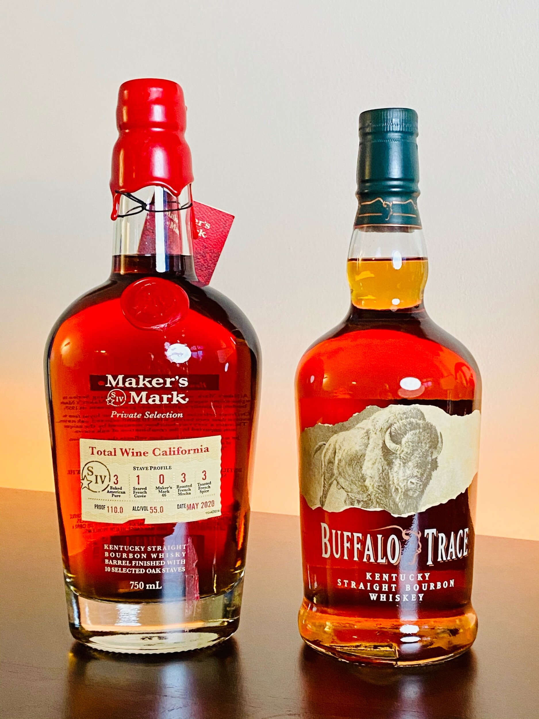  Maker’s Mark Private Selection and Buffalo Trace Bourbon 
