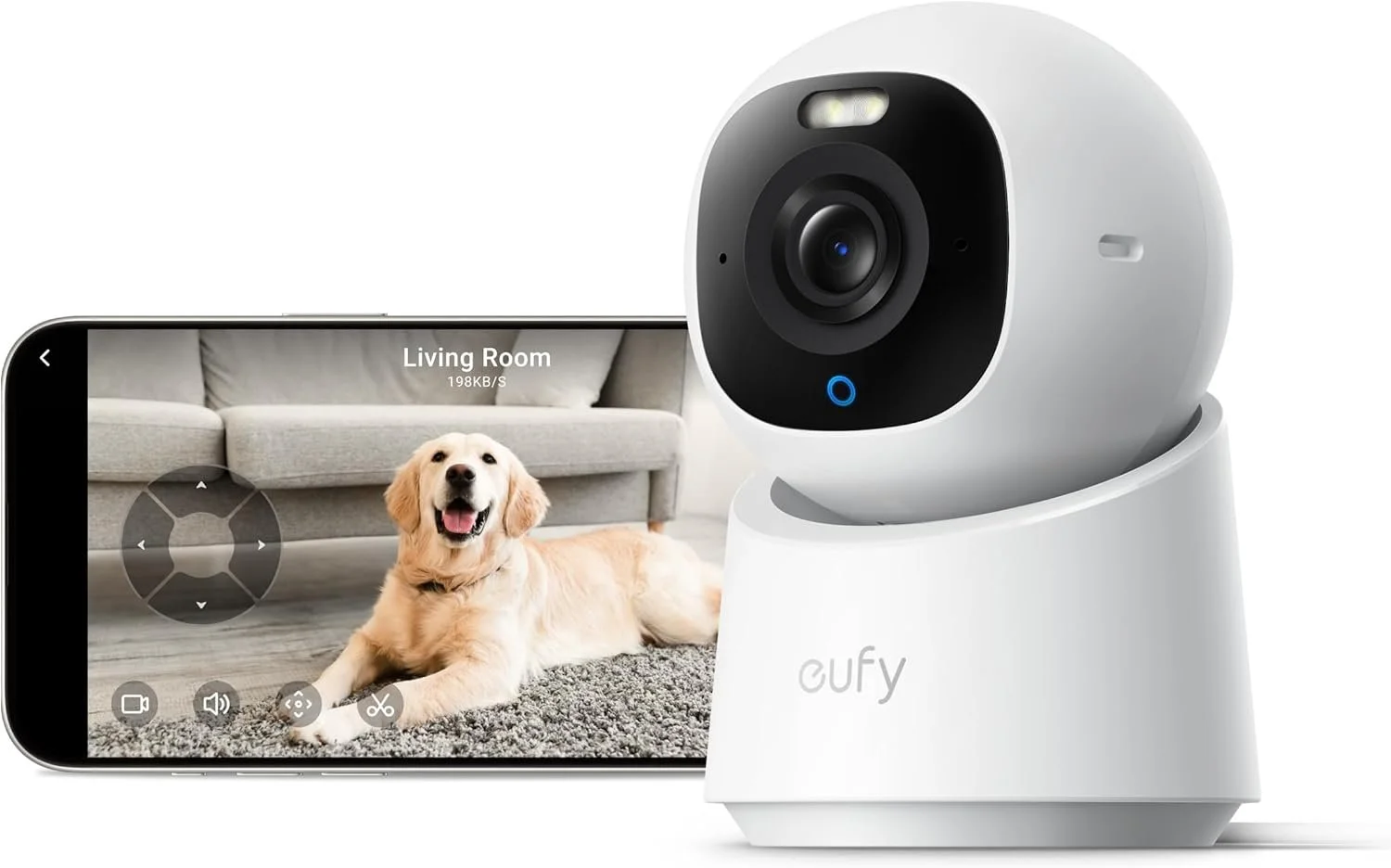 eufy Security Indoor 4K UHD Camera E30 with Phone App, Color Night Vision, and 360° Coverage