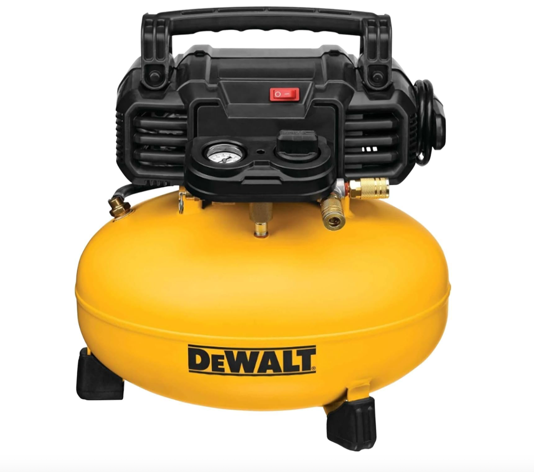 DEWALT Pancake Air Compressor, 6 Gallon, 165 PSI (Easy & Light-Weight Enough to Move Around the Farm) (DWFP55126)