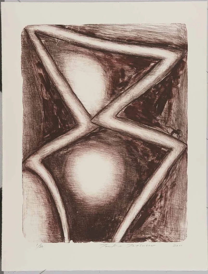 2011-P004　
AIWIP-4
2011　
lithograph on paper 　1/30
64.5×49.0（79.0×60.5）cm
版画工房IDEM［パリ］制作　作家