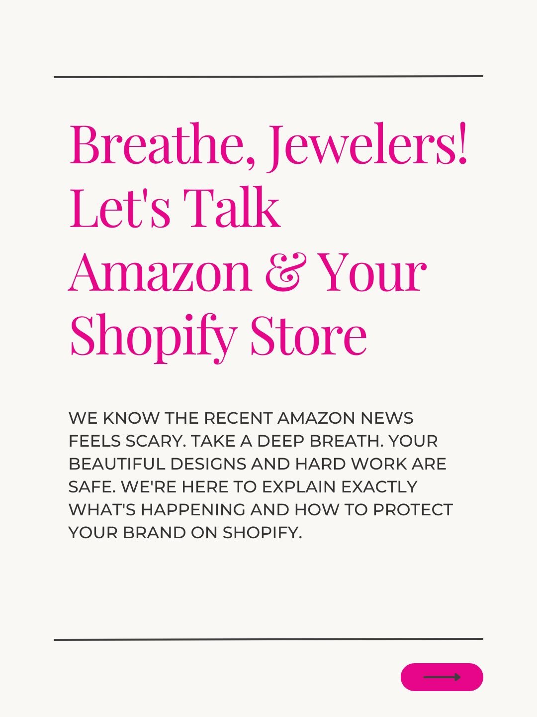 Is your jewelry being sold on Amazon without your permission? 🛑

You might have heard the news: Amazon has started using &ldquo;AI Shopping Agents&rdquo; to scrape independent stores and list products on their search results&mdash;often without the 