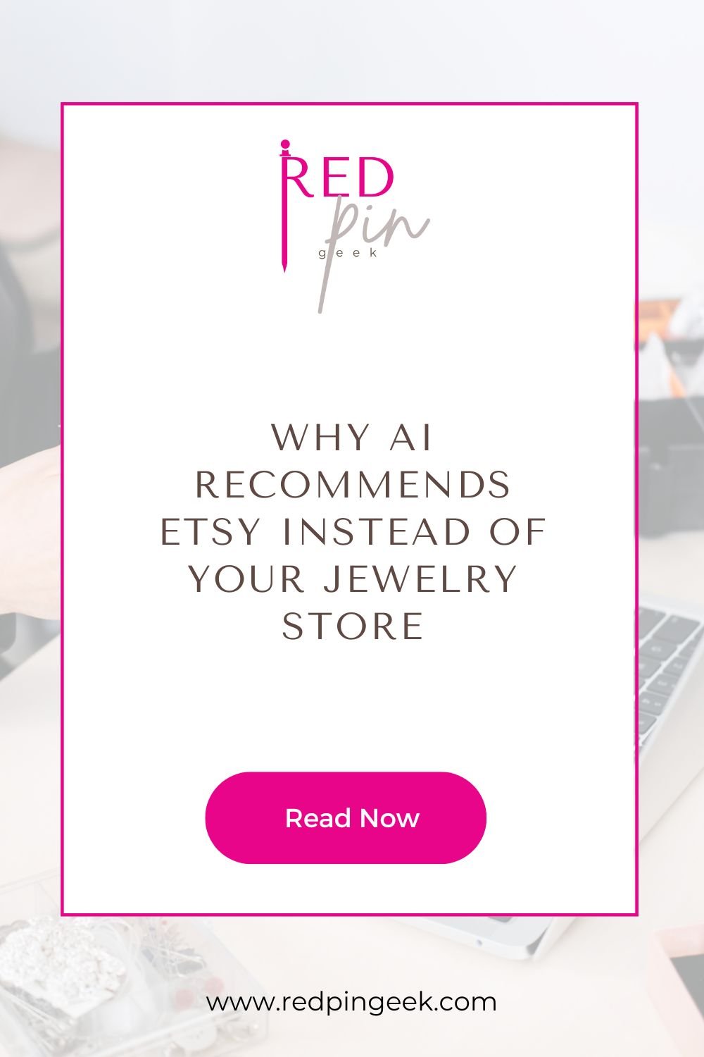 promotional blog graphic for a post about Why AI Recommends Etsy Instead of Your Jewelry Store
