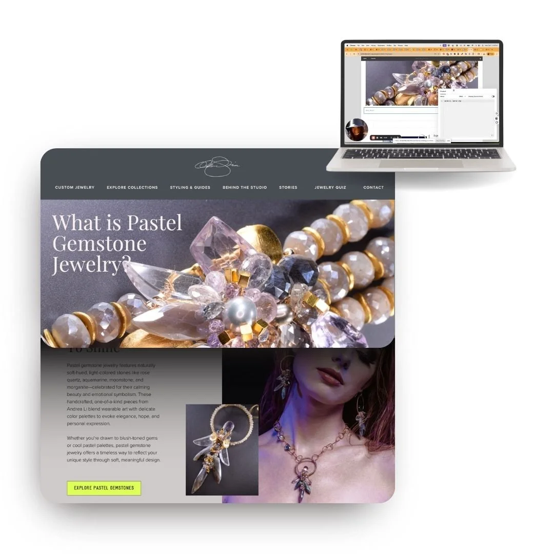 Canva Website Template & Video Walkthroughs on a mockup