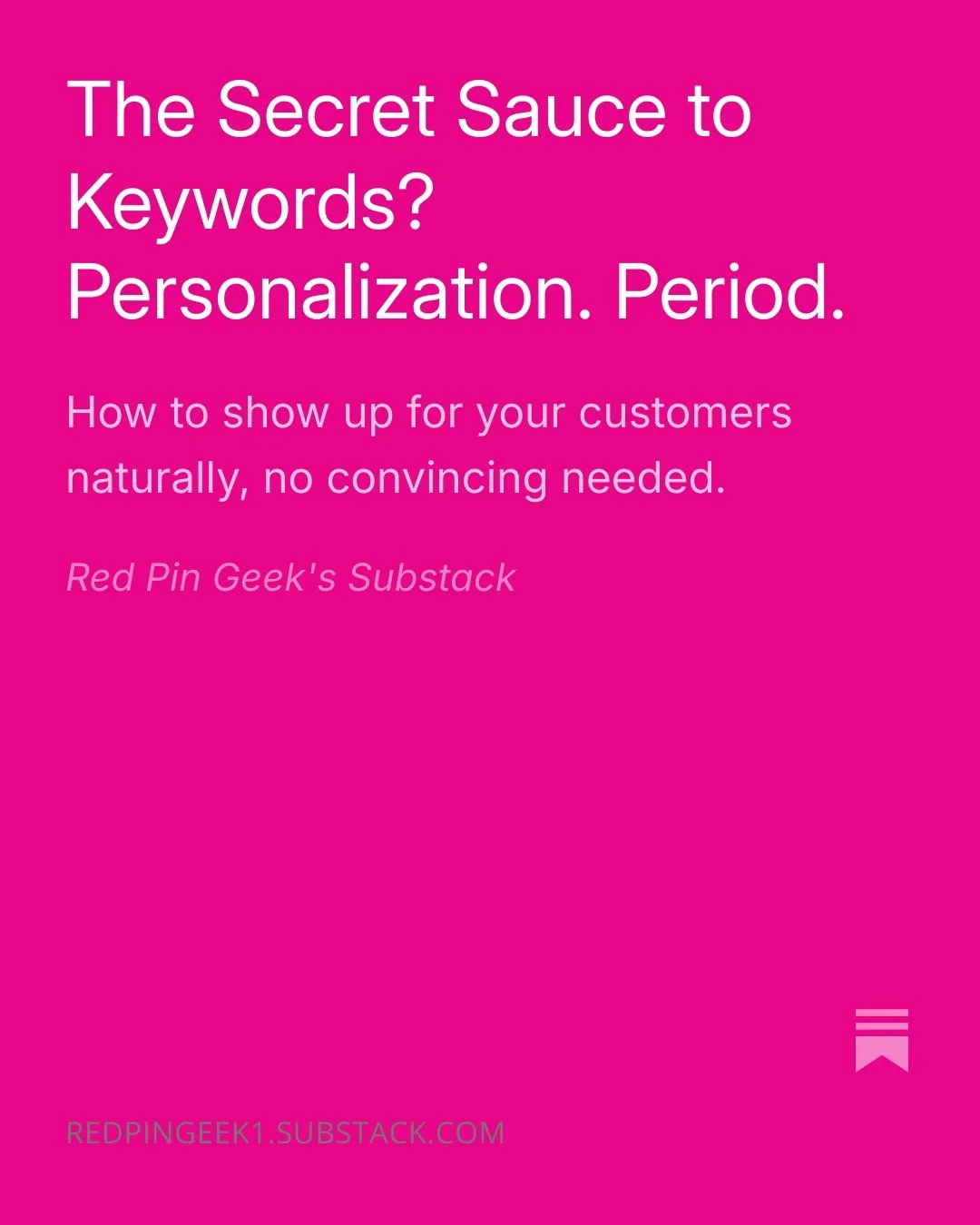 Substack pink post card