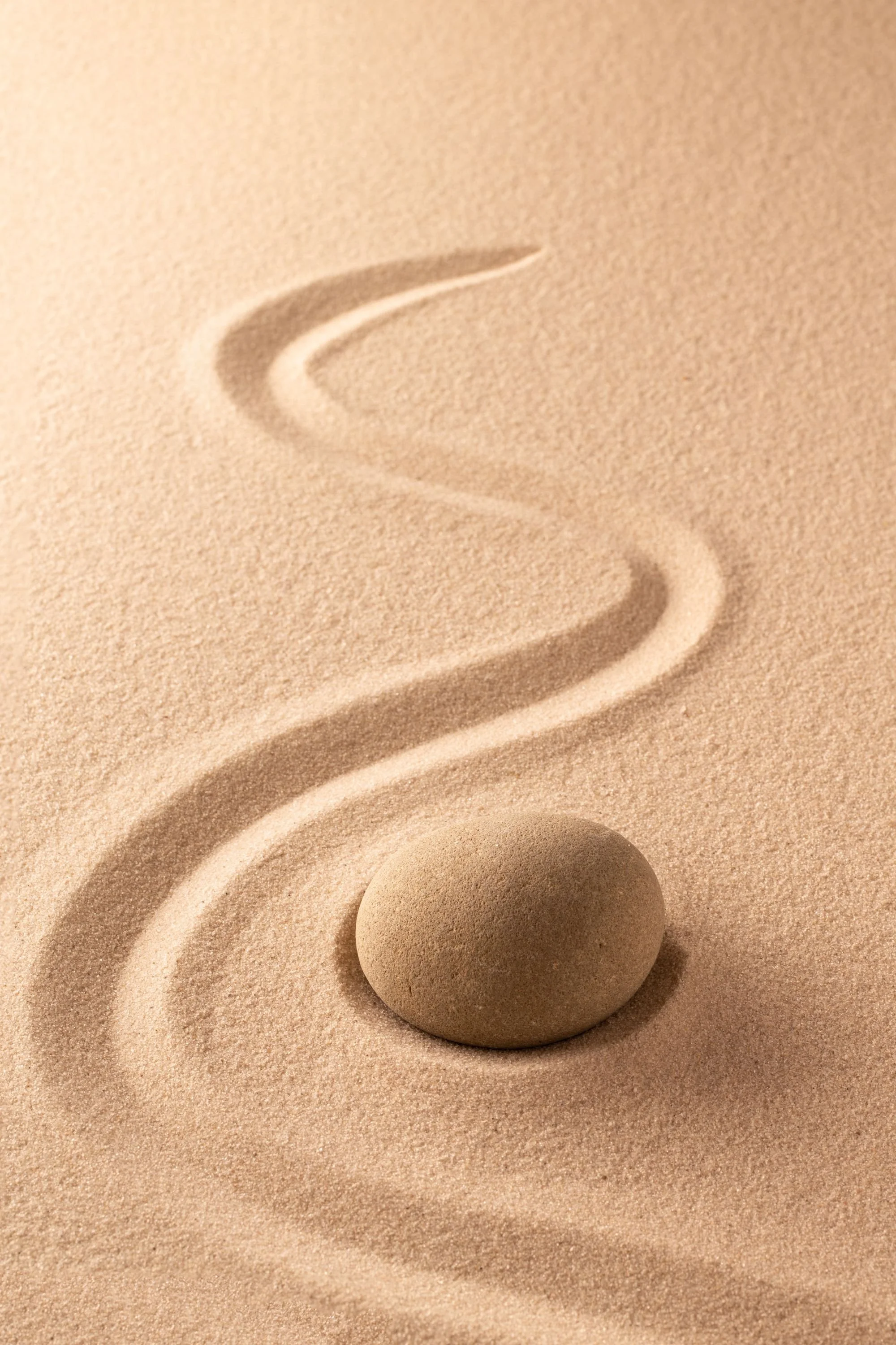 a Zen sand garden and pathway to spiritual awakening