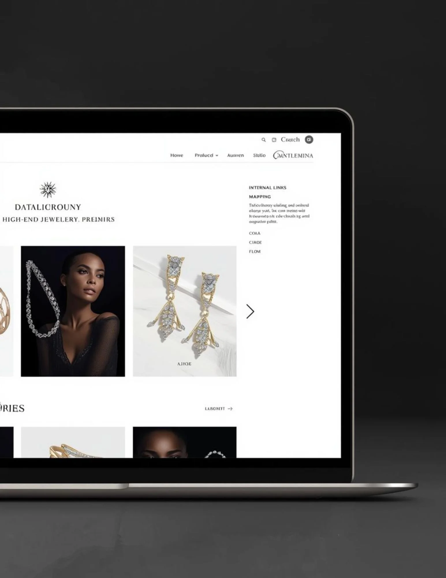 jewelry website with good internal link mapping