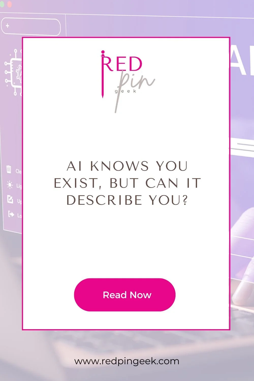 Promotional blog graphic for a blog post about AI Knows You, But Can It Describe You?