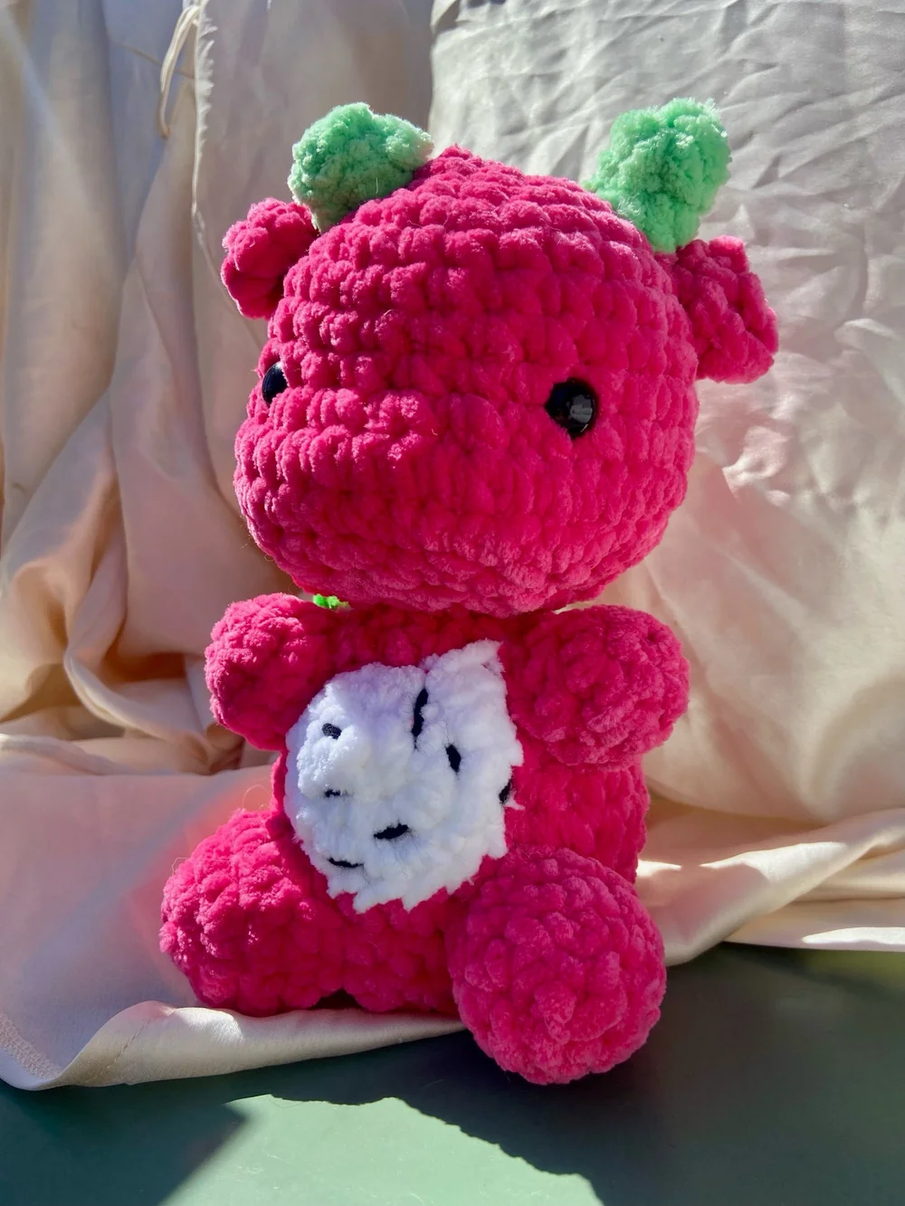めぐりん scented dragonfruit dragon crochet plush — MEG CLEMMENSEN