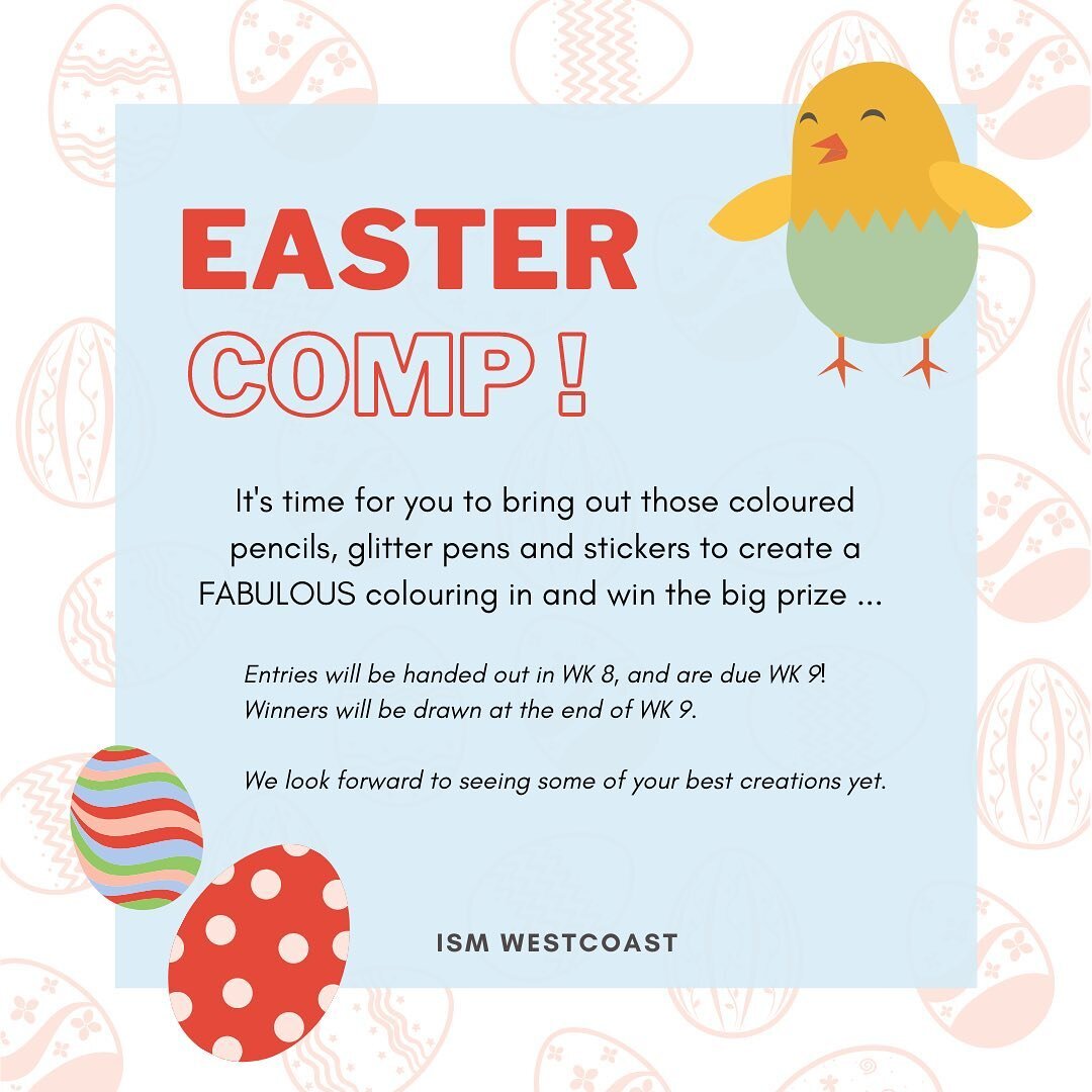 It&rsquo;s&hellip; Easter time !! Don&rsquo;t forget to hand in your colouring in this week 🐣🎨