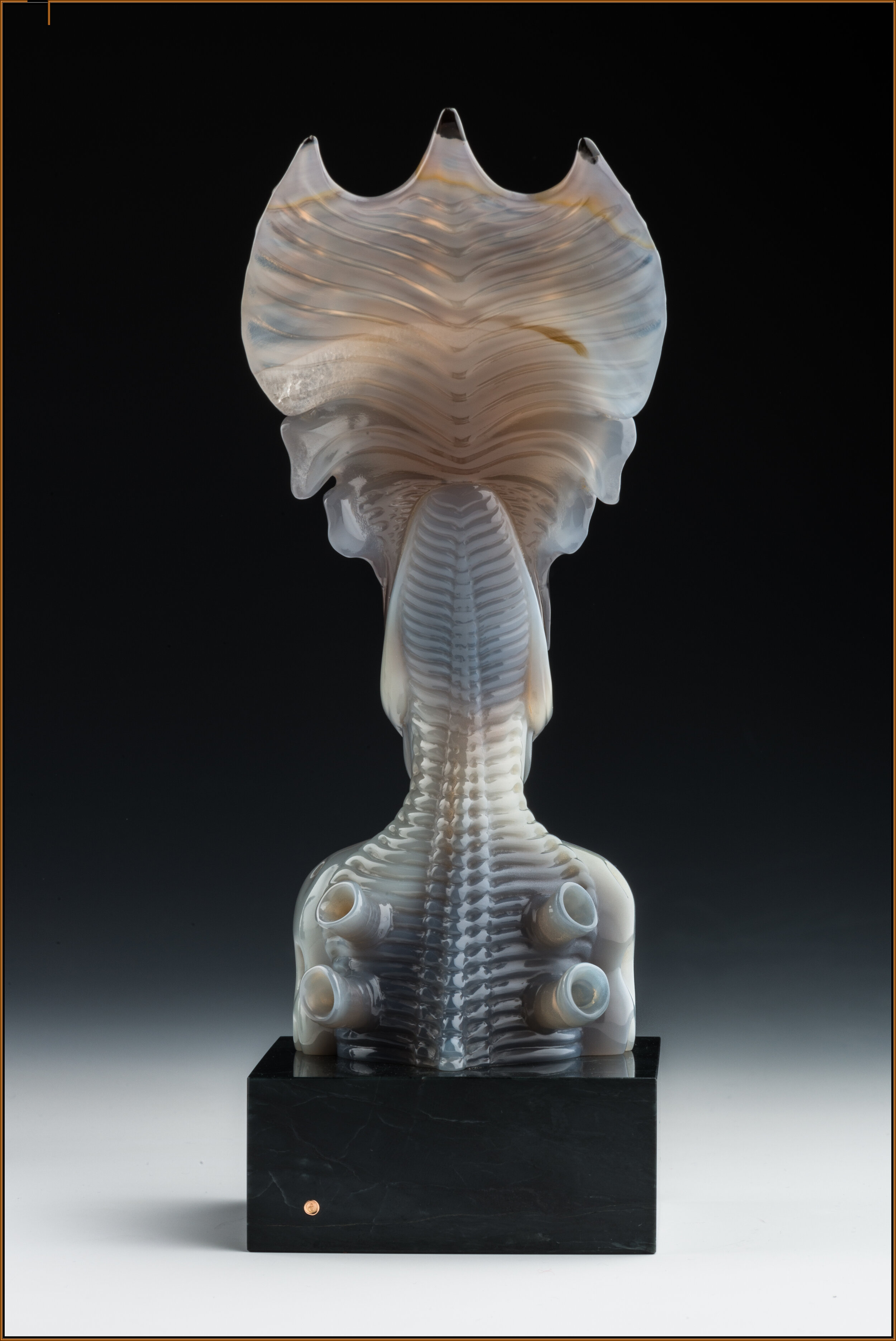 Gemstone sculpture - Cosmos Queen 4 -gems & carvings.com