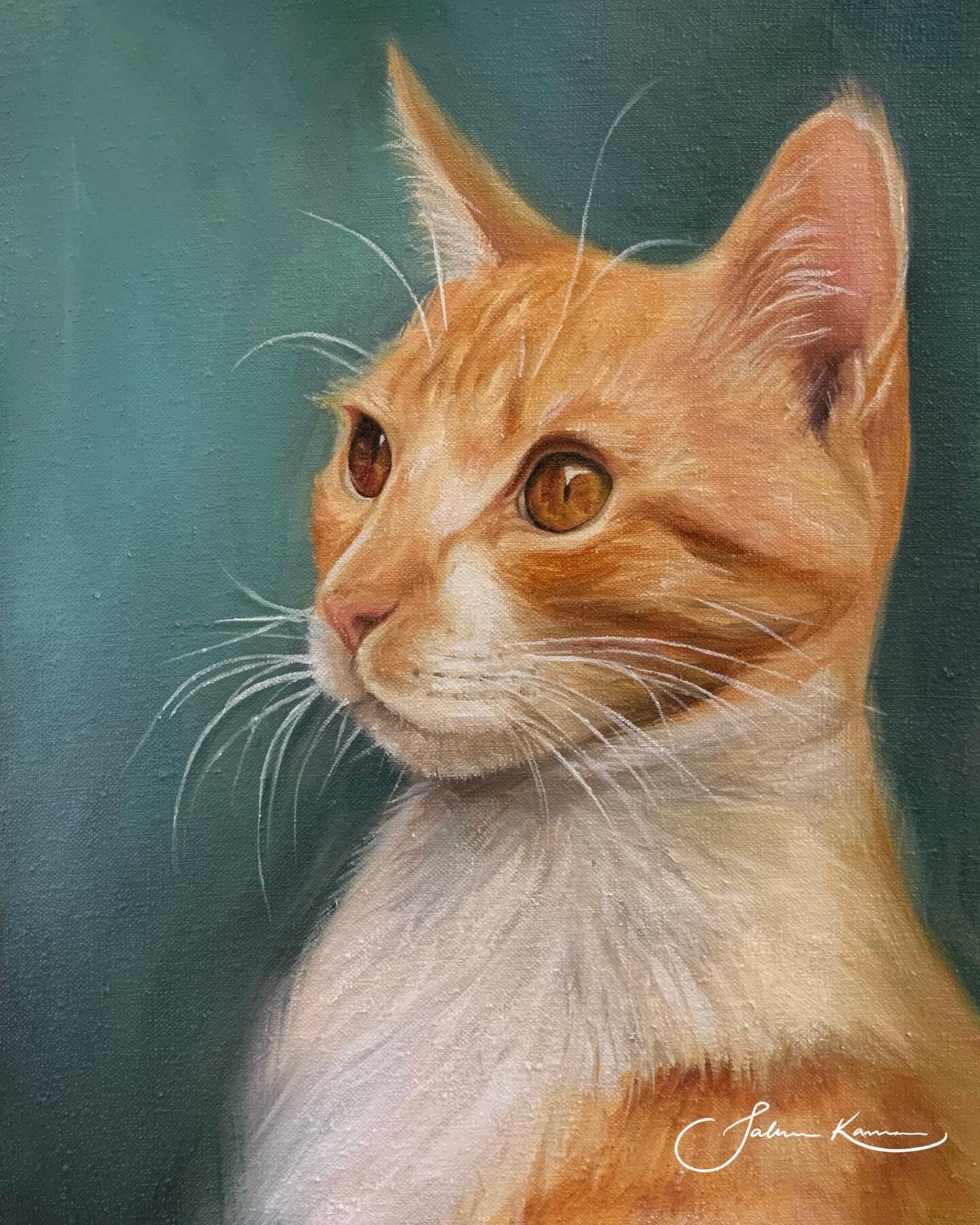 I already posted this on my TikTok (@salmak_art), but here is my first ever oil painting of an animal. Hope you like it!
&bull;
Swipe for the process!
&bull;
&bull;
&bull;
&bull;
&bull;
&bull;
&bull;
&bull;
&bull;
#illustration #cat #animal #pet #bla