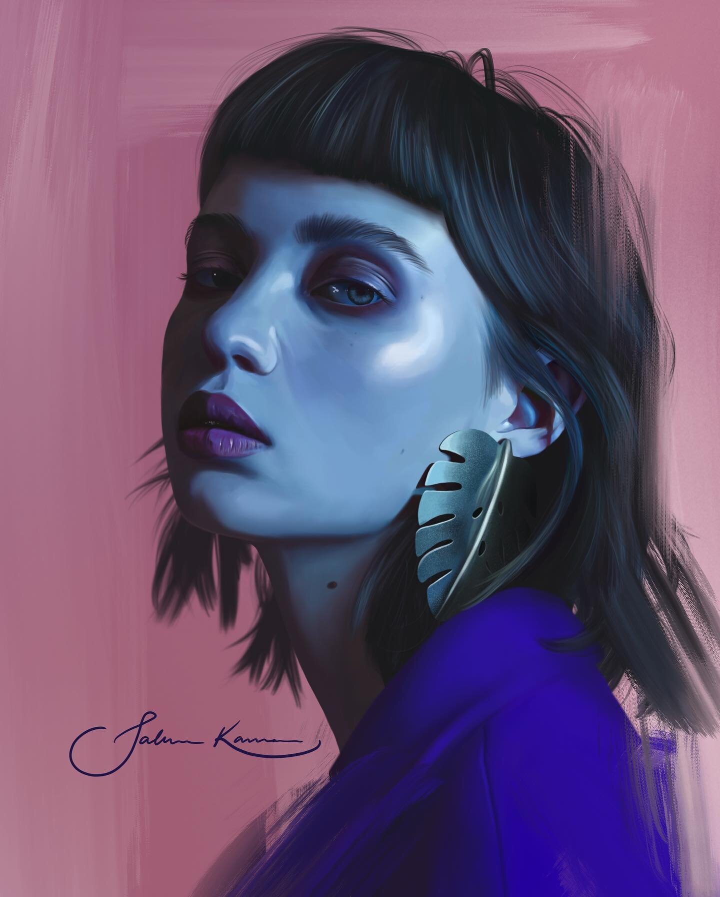 I&rsquo;m coming back to instagram with this digital painting that I made a while ago that I haven&rsquo;t posted yet! I hope to start posting more regularly, and I hope you like it! 💜💙
Swipe for the process!
&bull;
&bull;
&bull;
&bull;
&bull;
&bul