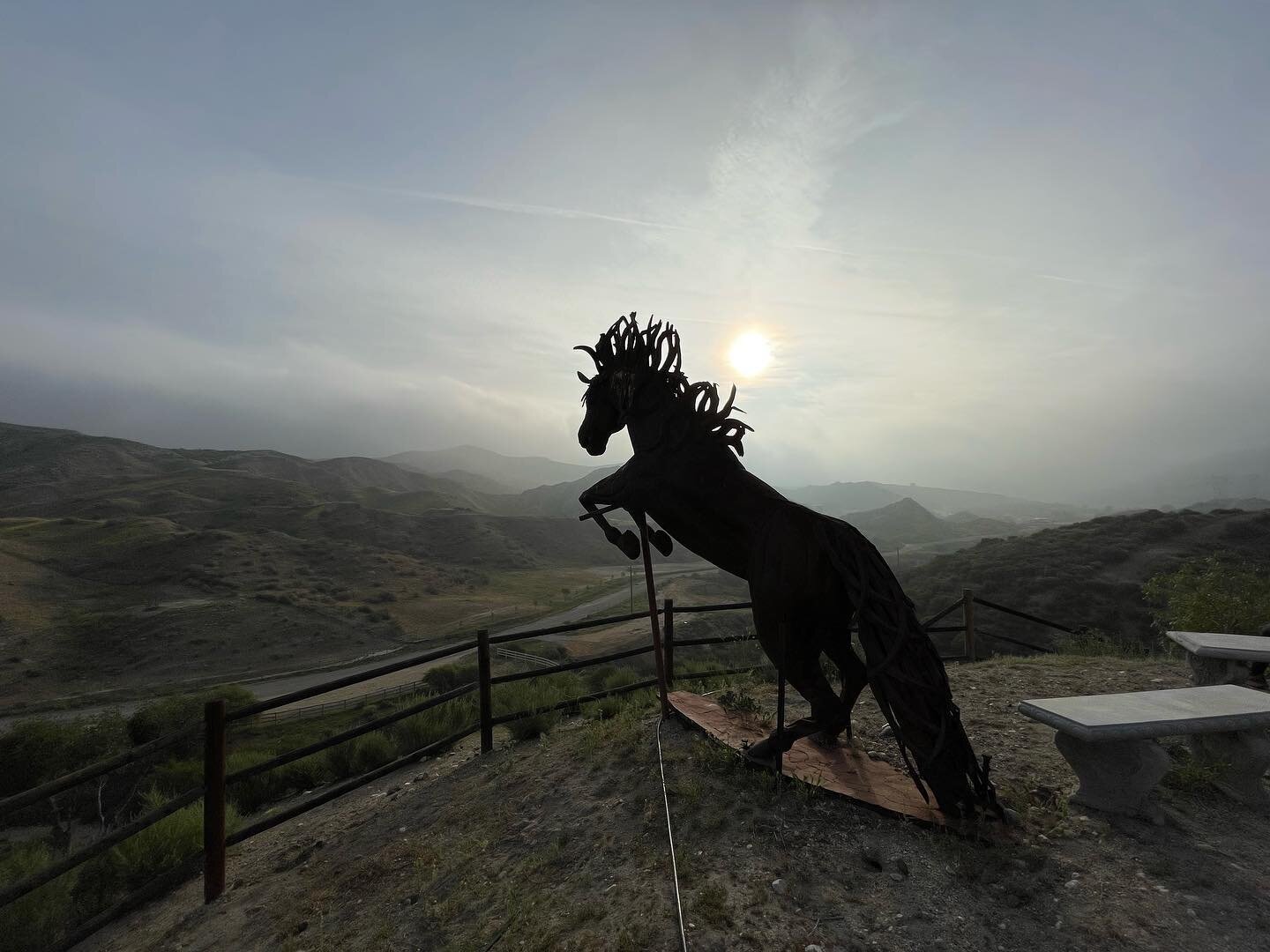 Views of a misty sunrise from one of the many lookout points.