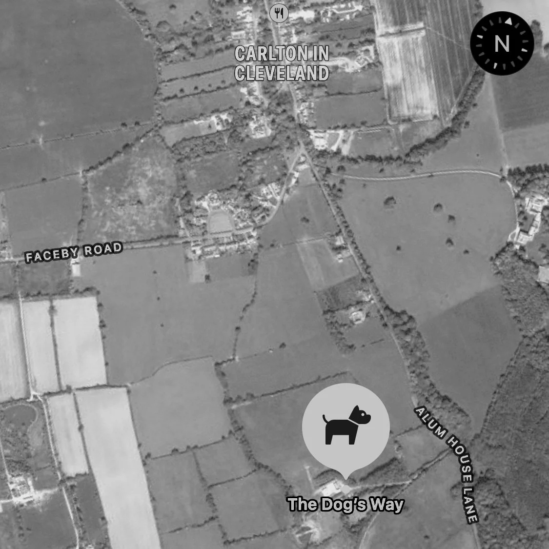 Map showing out location at Underhill Farm