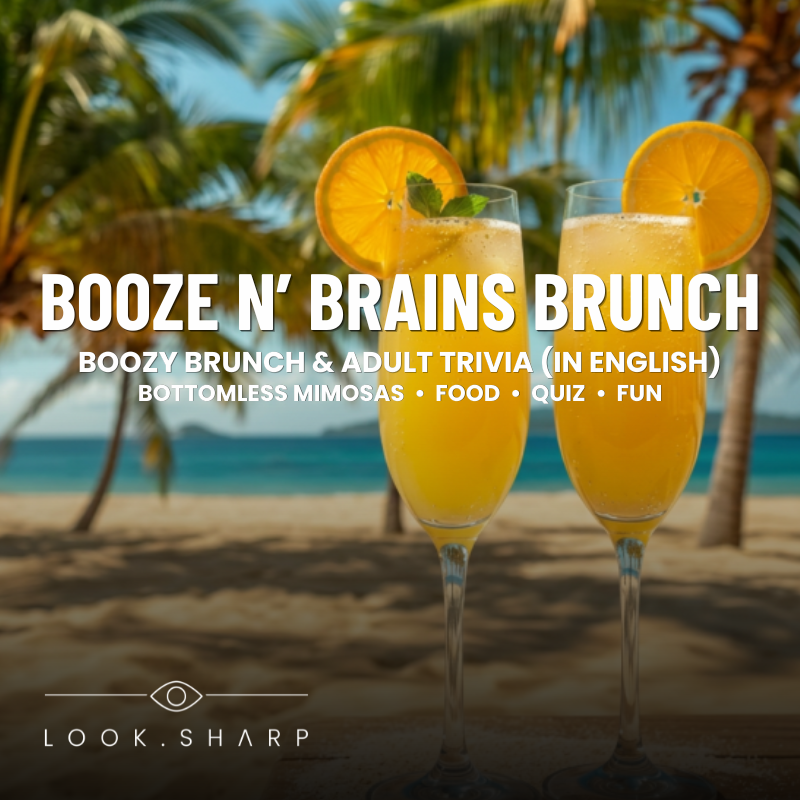 BOOZE 'n BRAINS BRUNCH : SATURDAY ADULT Trivia Game (TROPICAL VIBE)