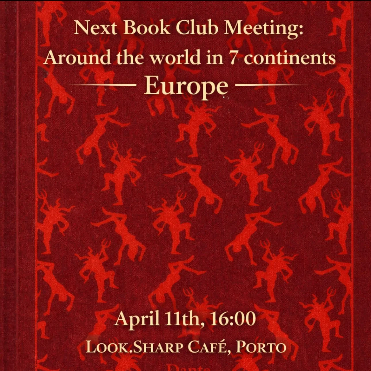 PORTO INTERNATIONAL BOOK CLUB : Monthly Saturday Afternoon Event
