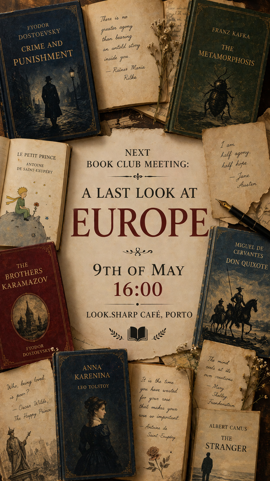 PORTO INTERNATIONAL BOOK CLUB : Monthly Saturday Afternoon Event