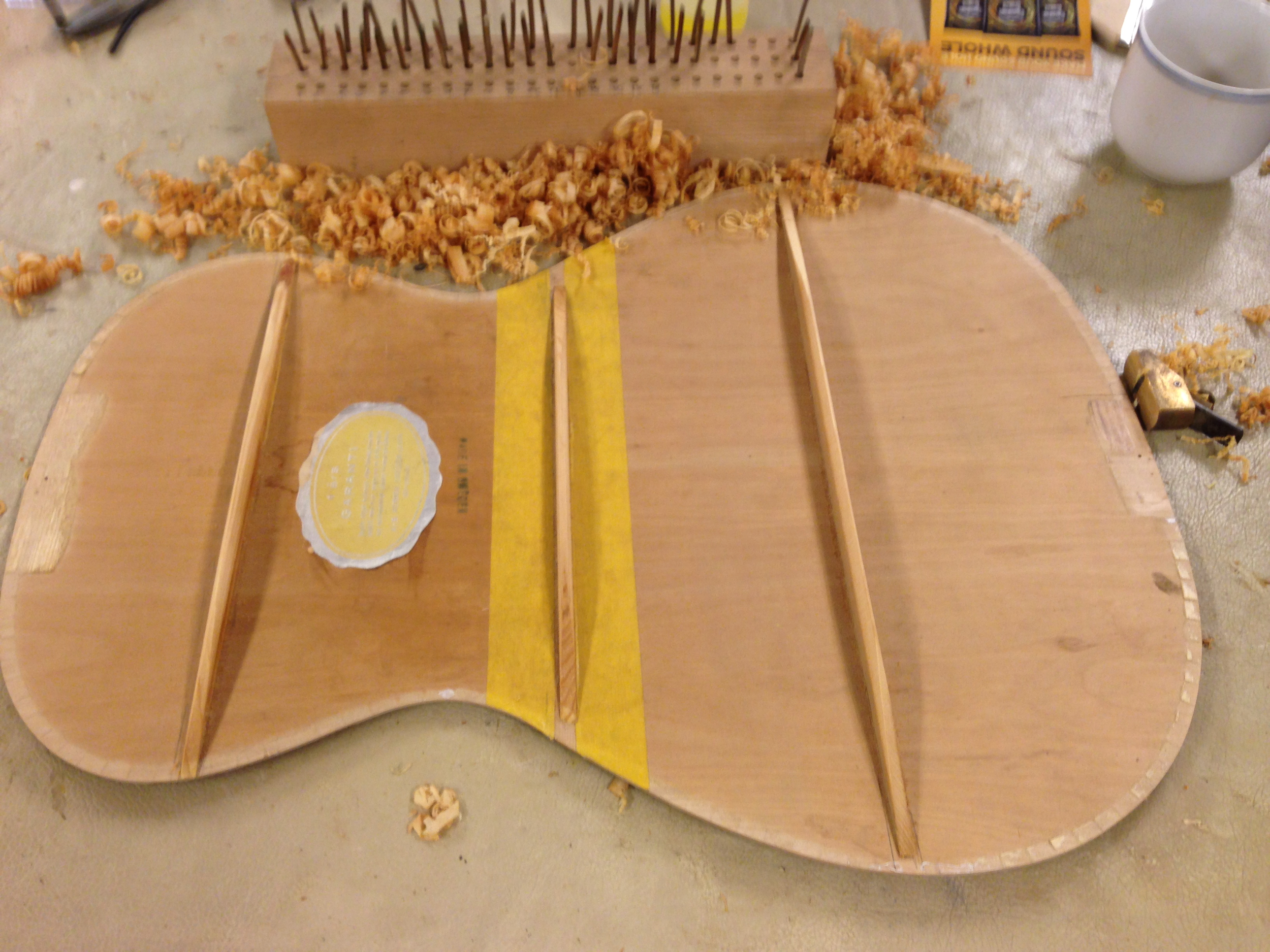 Bracing guitar upgrade Luthier Gringhuis