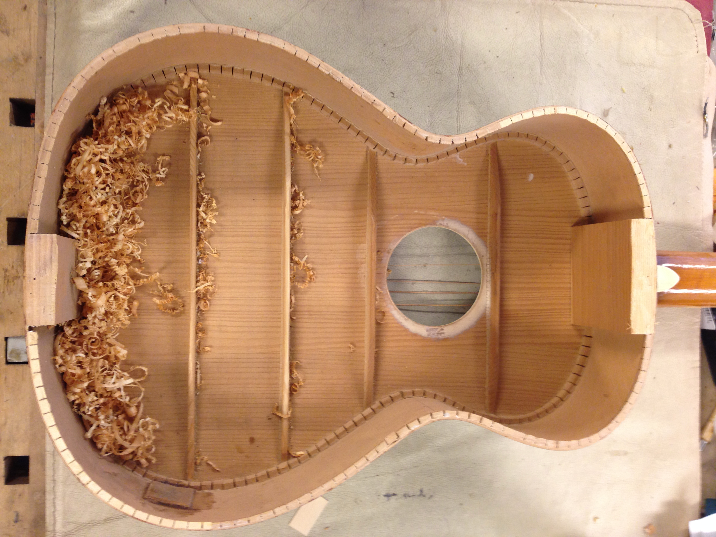 Bracing guitar upgrade Luthier Gringhuis