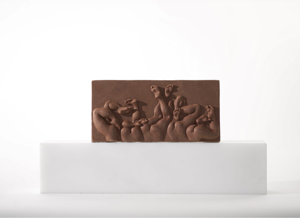 Sculpture en chocolat au lait