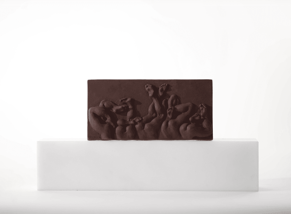 Sculpture en chocolat noir