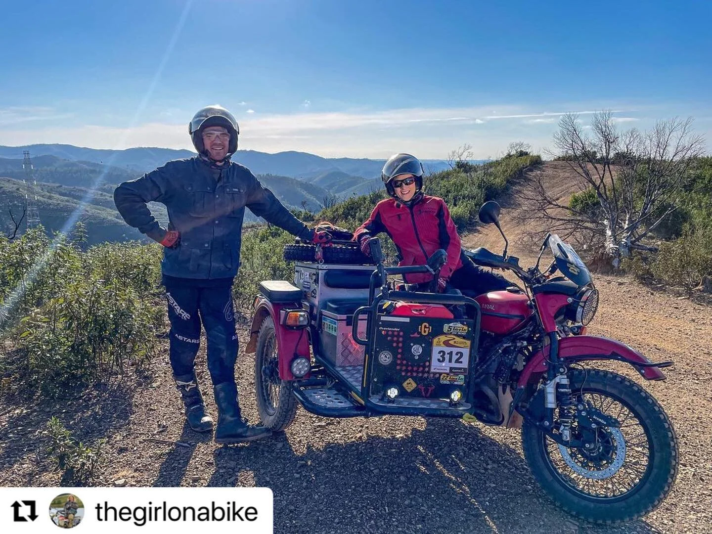 Adventure together.
#onossodakar in Portugal

#Repost @thegirlonabike
・・・
Couples that play together 🥰 We're kitted up and ready for day one of the 'O Nosso Dakar Rally' in Southern Portugal. It's my second time in a sidecar and @ruckymonster's firs