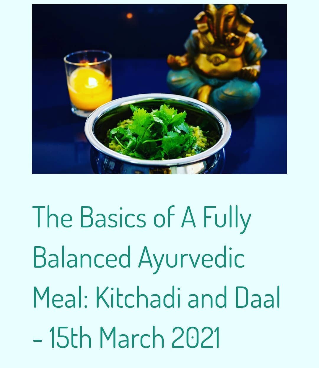 New #onlinecookingclass on 15th of March! 💻🥰🍯
The basics of a fully balanced #ayurvedic meal: #kitchadi and #daal
A wonderful way to reboot the #immunesystem and to allow more energy to flow.
Book your class on my website: nimitascuisine.com
#ayur