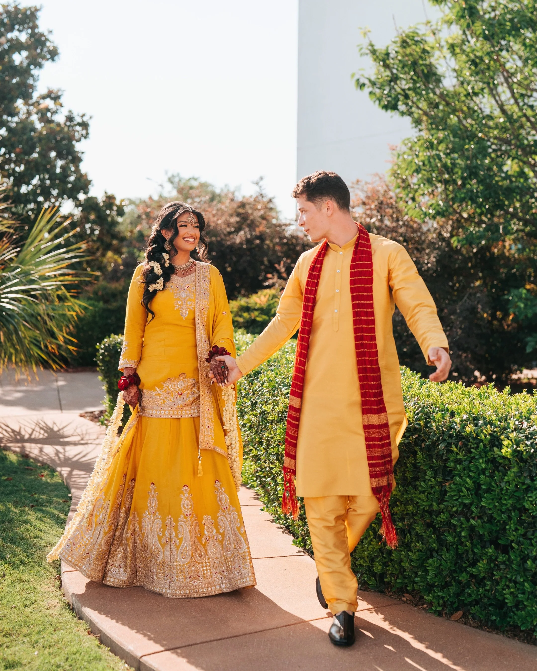 Alina &amp; Gage - the dirty pithi 💛 swipe for the gorg outfit change

Couple: @dralinaladha @gfaulkdc 
Planner: @weddingsbyvara 
Photo + video: @black.iris.photos 
Venue: @dallas_palms 
DJ: @empiredjs 
Catering: @fadiscuisine 
Pani Puri Station: @t