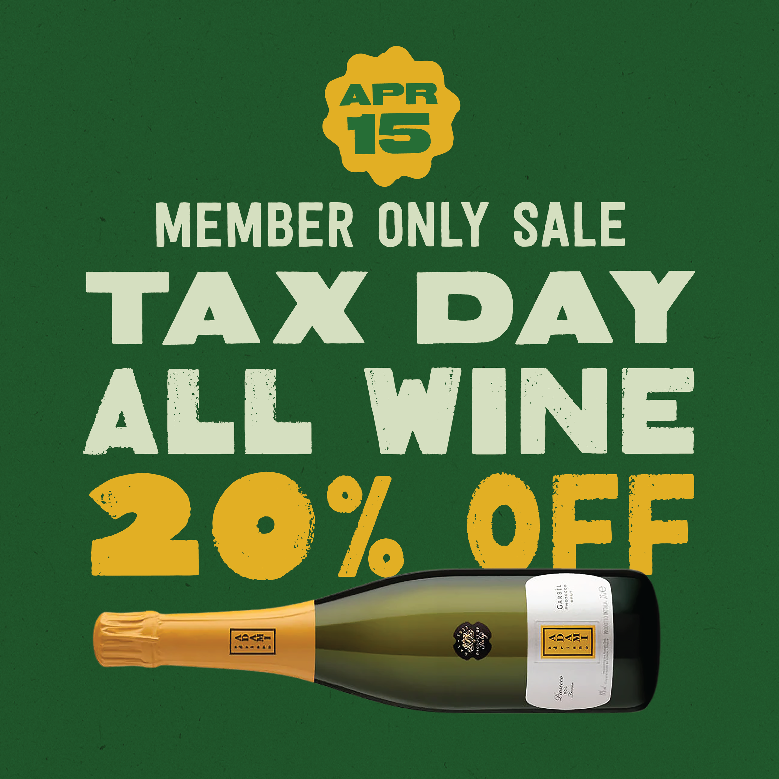 Tax Day Wine Sale