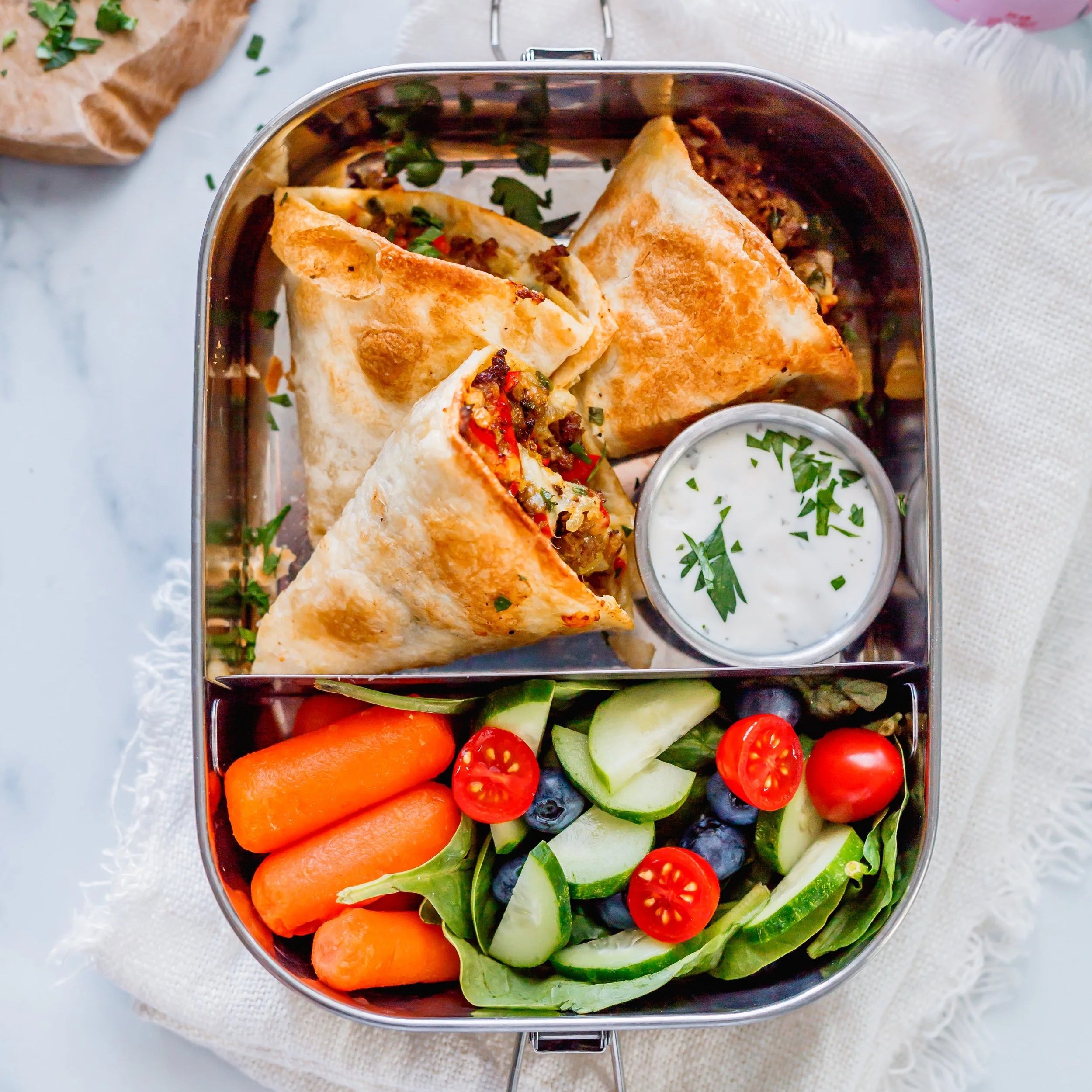 Crispy Beef Tortilla Pockets