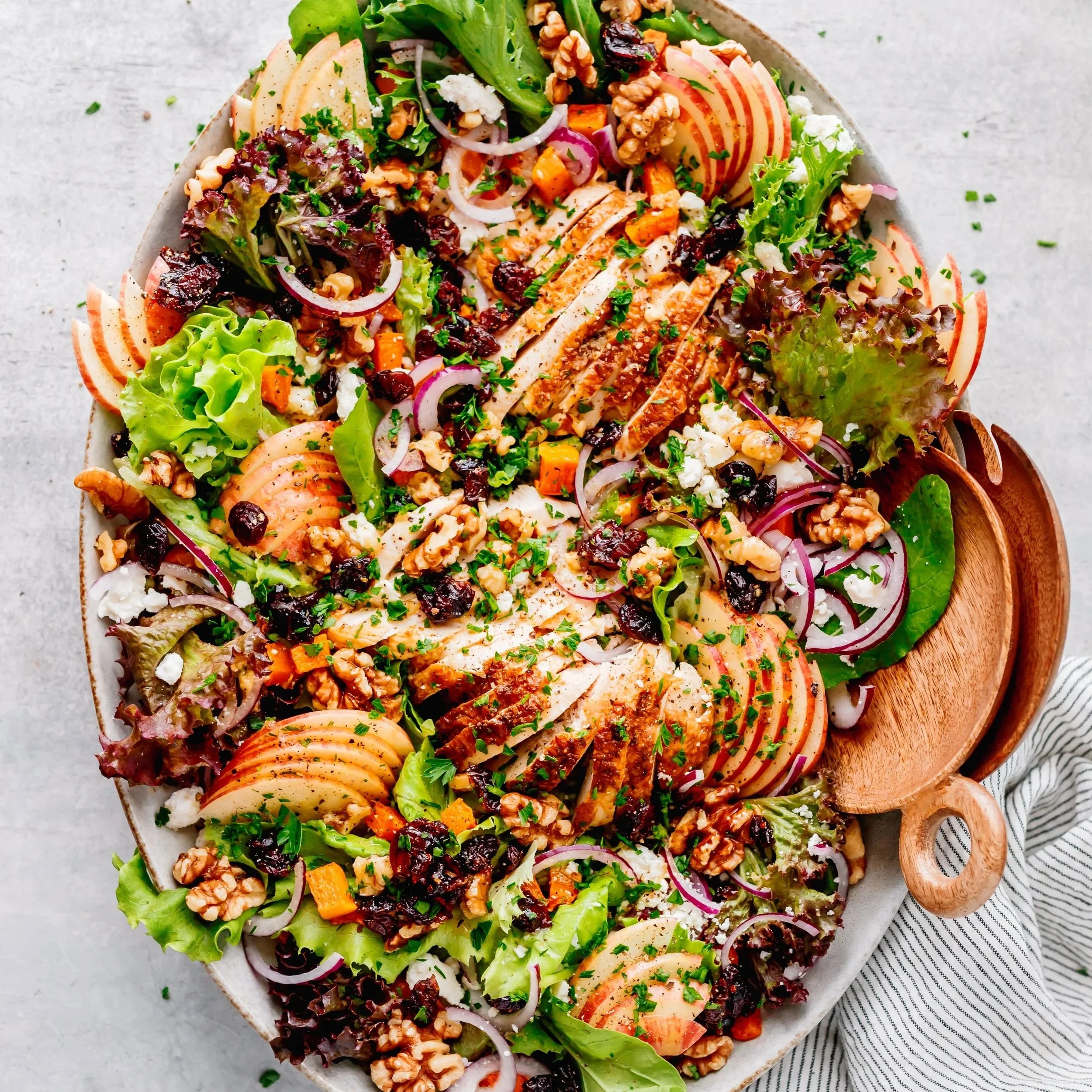 Chicken Apple Goat Cheese Harvest Salad