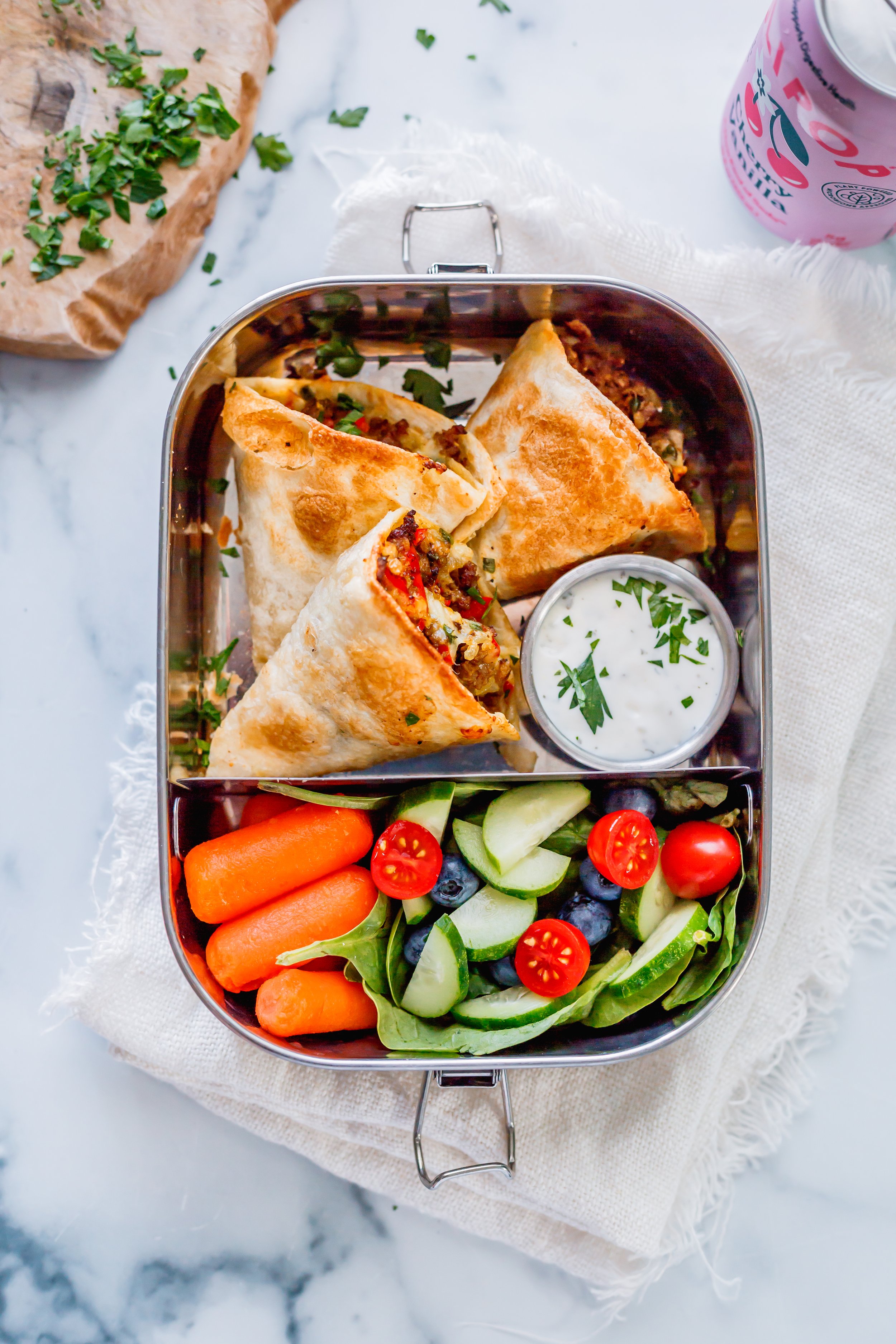 Crispy Beef Tortilla Pockets