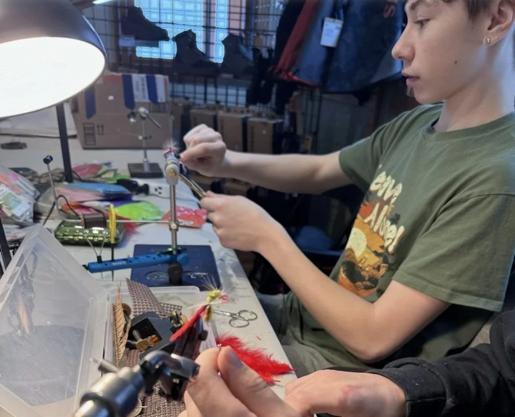 Successful MGFTU Winter Youth Activities Featured Ice Fishing and Fly Tying