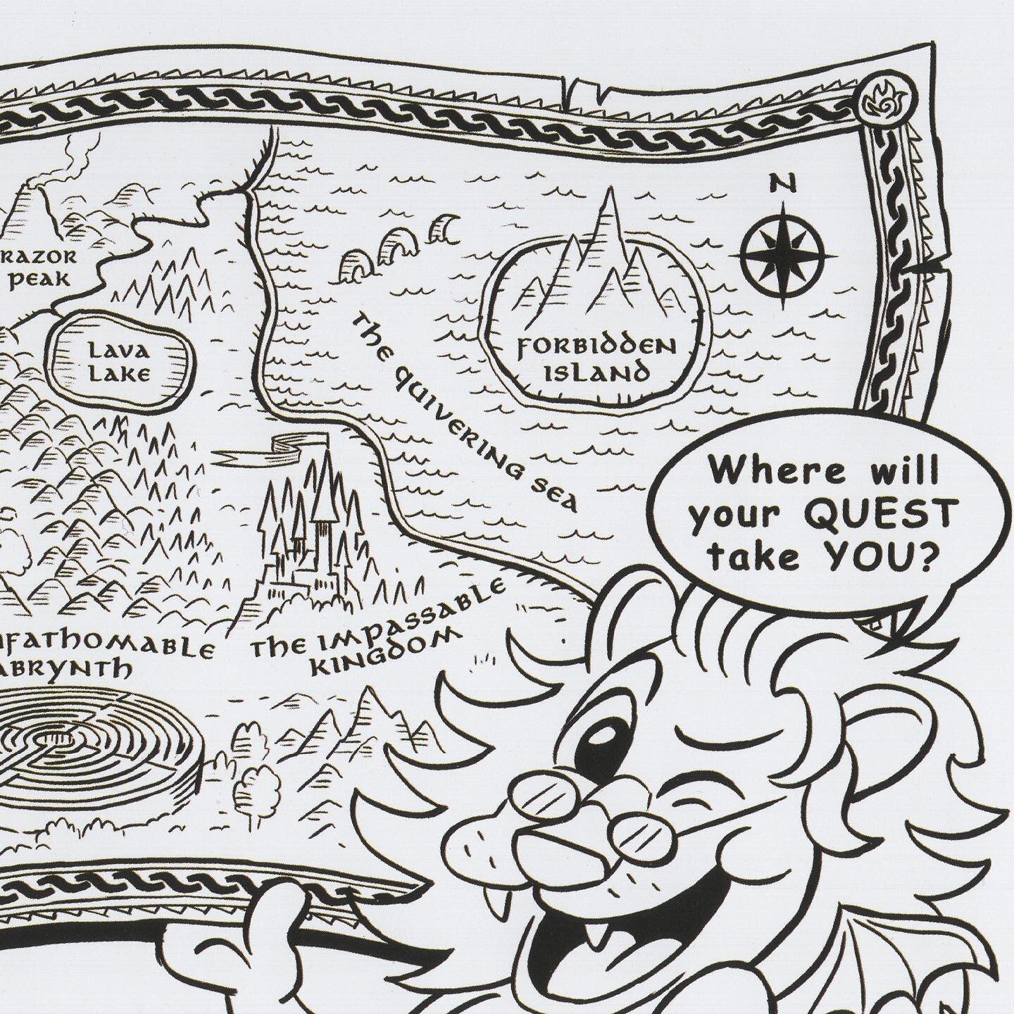 Detail of a concept design of the Manticore&rsquo;s adventure map for Pixar&rsquo;s Onward by Kelsey Mann.

It&rsquo;s important to note that the path to adventure can be found even in the most unexpected places &mdash; including the fantasy map on y