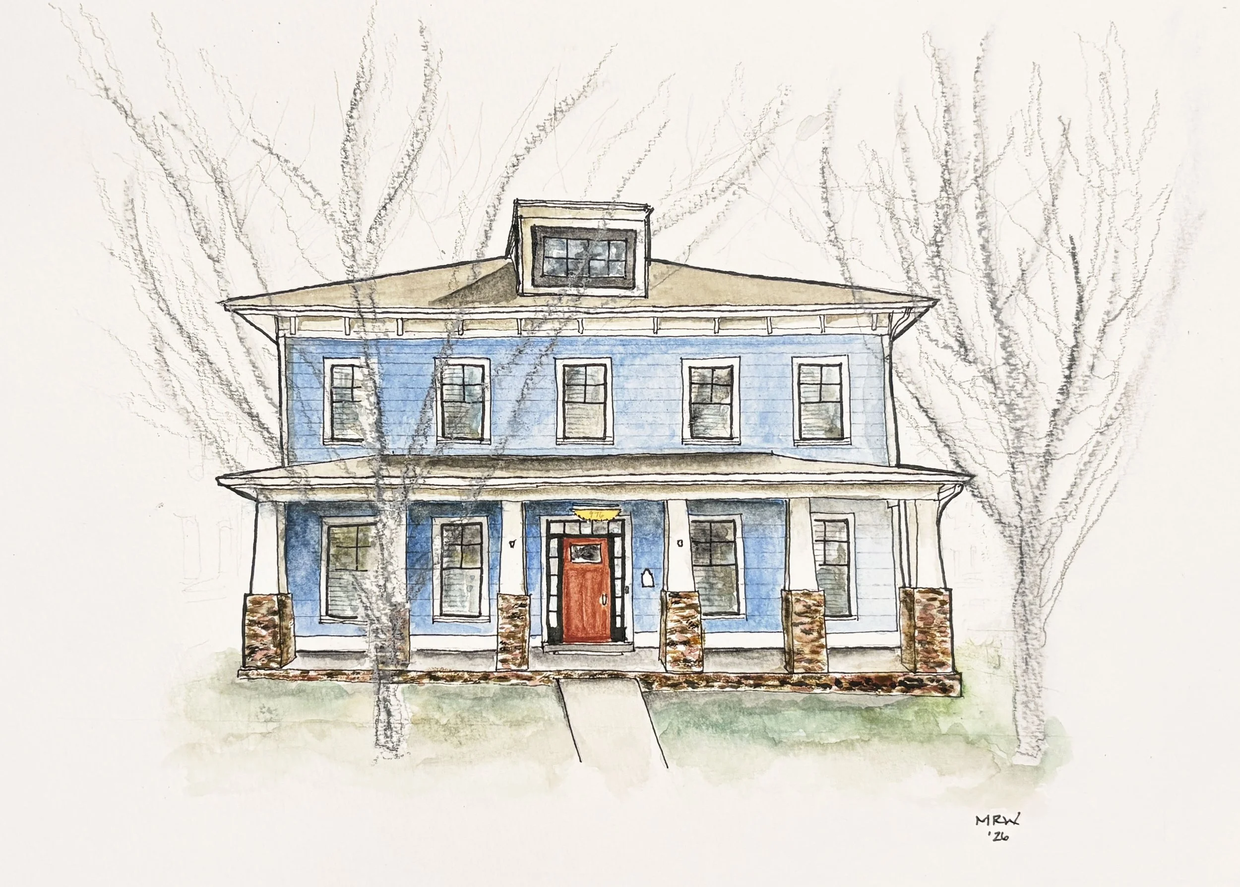 "976" [2026] - pen, watercolor, graphite