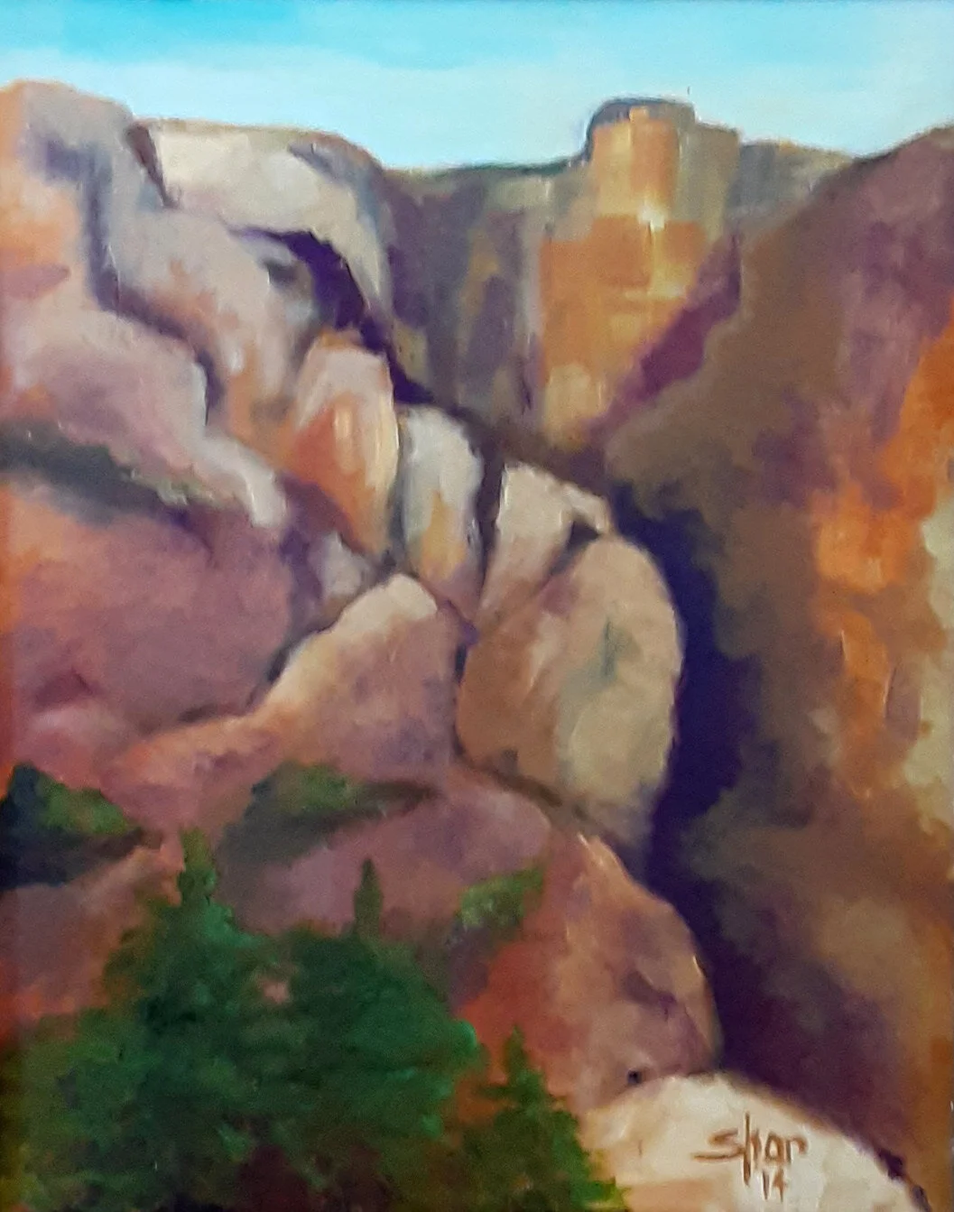 'A Copper Canyon’ — Oil — Painted on-site outside Escalante, Utah