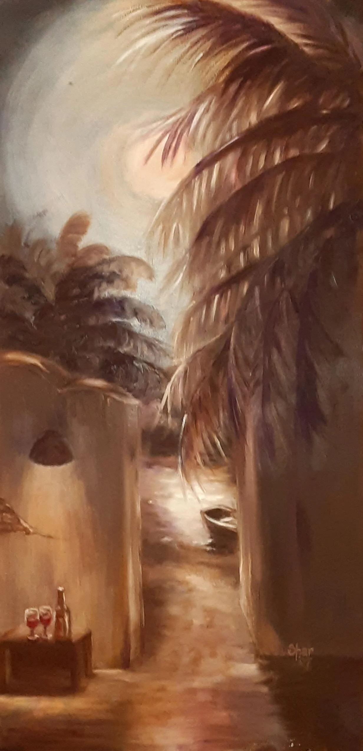 ‘The Gate to Happiness’ — Oil — From my Imagination