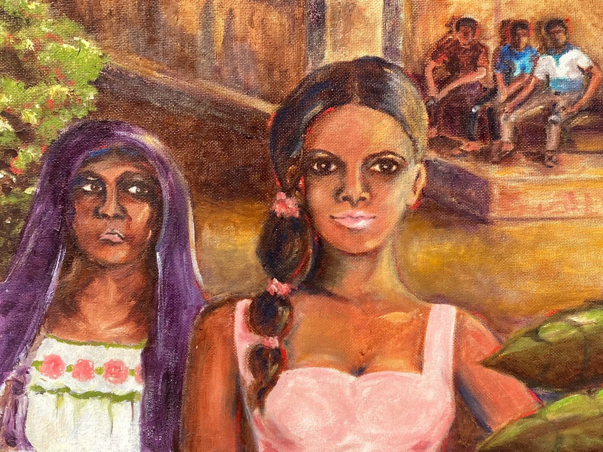 'Loss of Innocence' — Oil—A compilation from three photographs taken while traveling through villages in Mexico