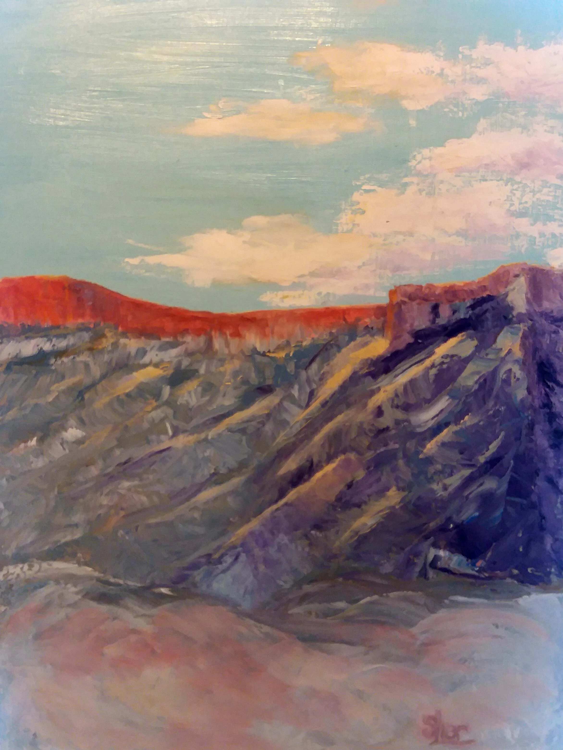 ‘The Blues at Sunset’ — Oil — Painted on-site at the Blues outside Escalante, Utah