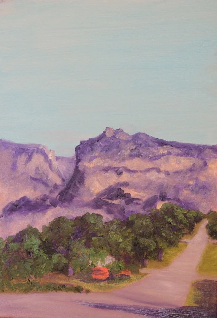 'View of Escalante Canyon, Escalante, Utah' —Oil—Painted on site 