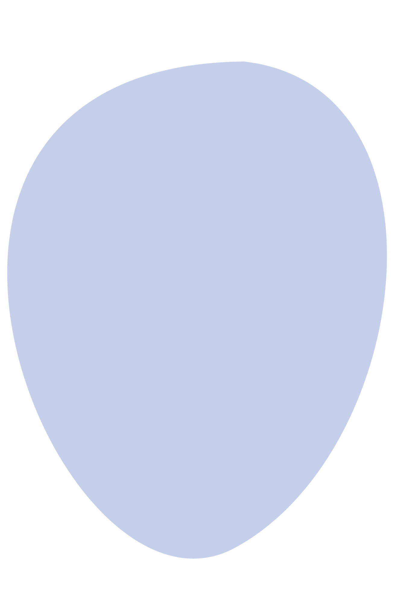 A light blue placesetting plate with empty space in the middle, seen from a top-down view.