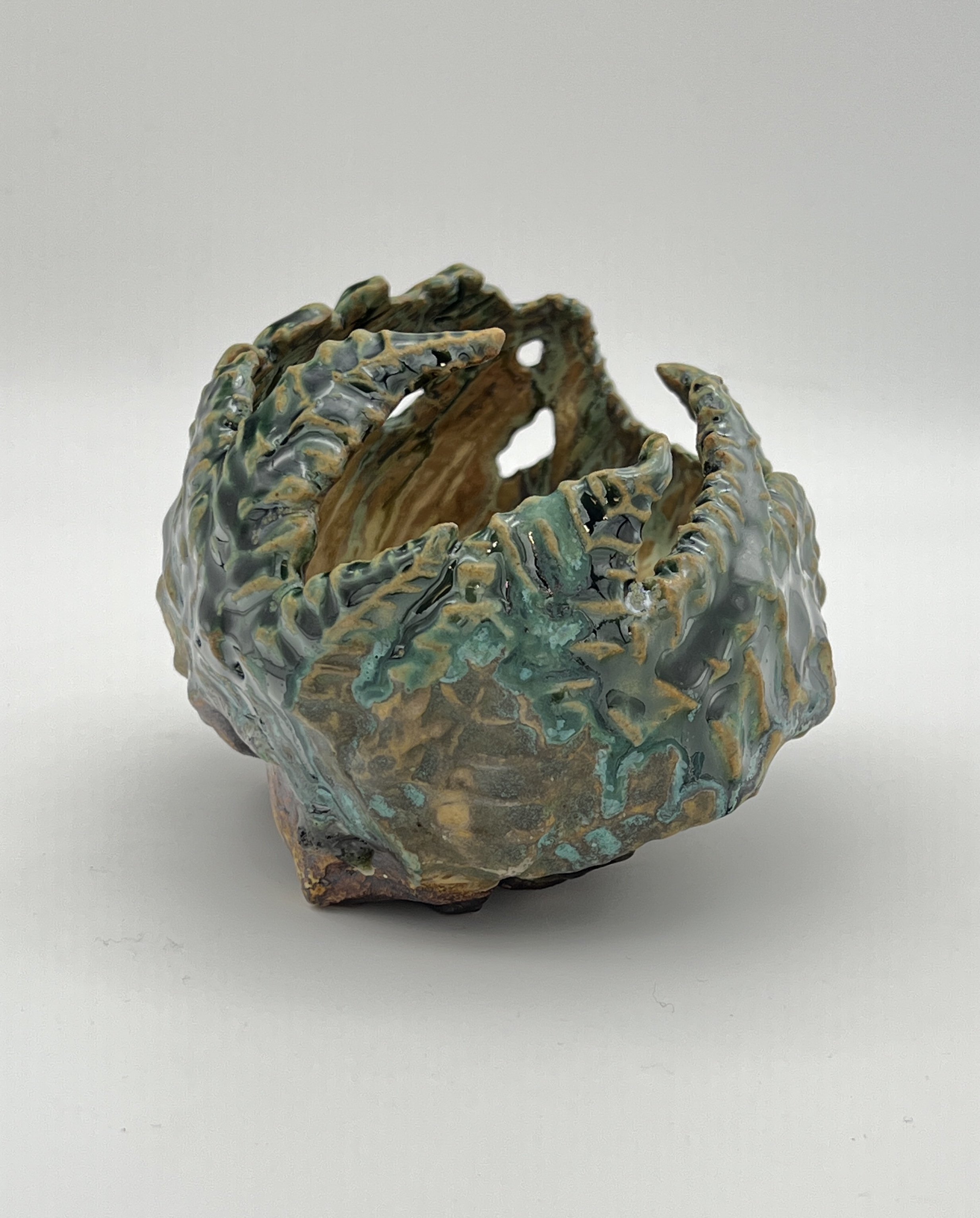 Deep Time Bowl. 2026. Handbuilt, Glazes, oxides