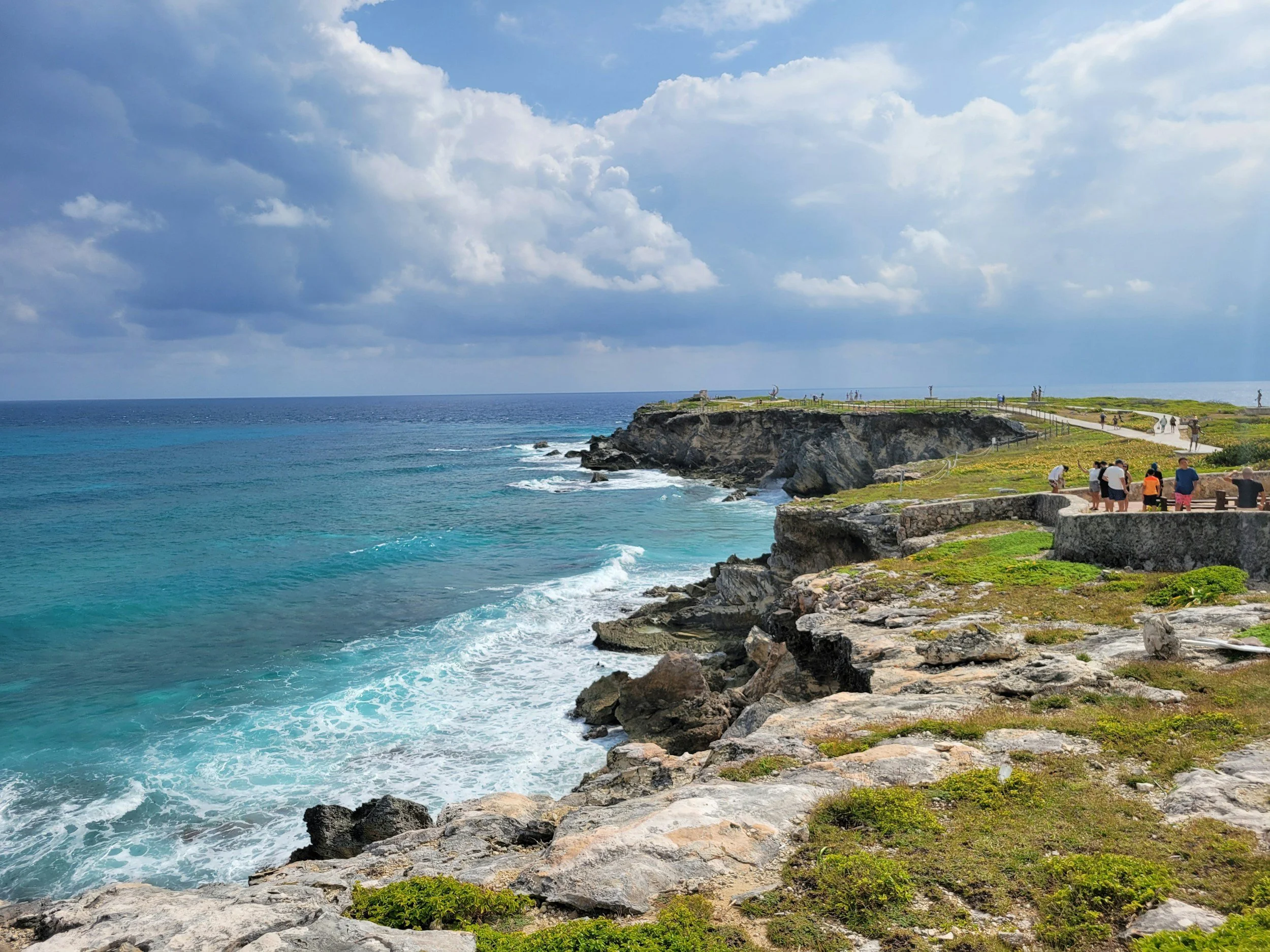 Rocky Caribbean beach at Punta Sur Eco Beach Park in Cozumel