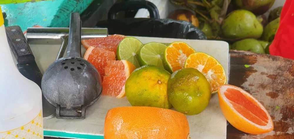 Fresh fruit cocktails and mojitos along the Cozumel Beach Bar Loop