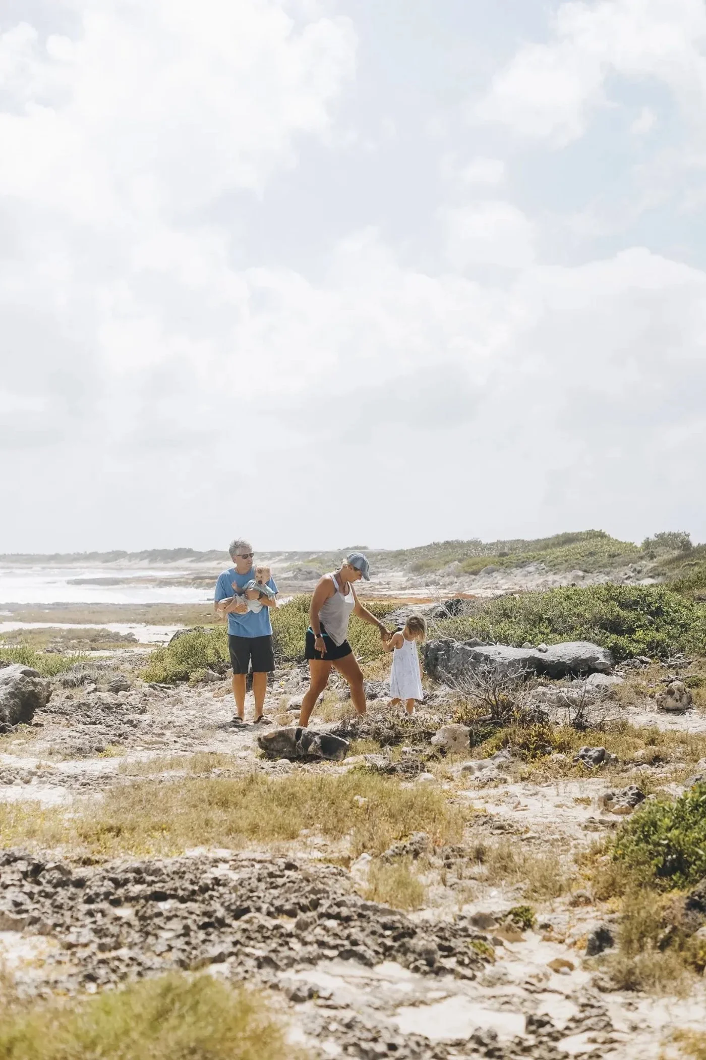 Dory, Jefé and Eliot exploring the Cozumel blowholes on the island's wild east coast