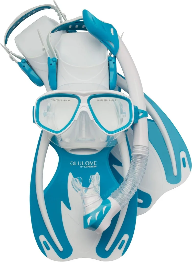 Cressi Rocks kids snorkel set with mask, fins, and snorkel, ideal for young snorkelers