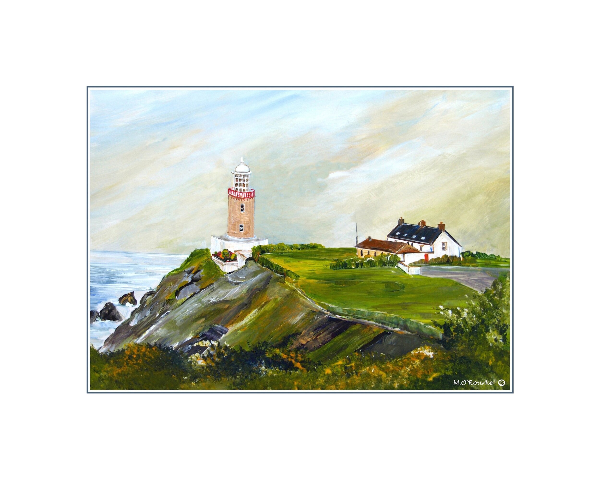 Howth Lighthouse Size 10x 8 inch.JPG
